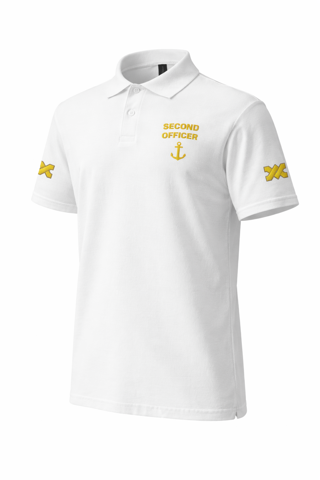 Second Officer Uniform Polo Shirt chest and sleeves embroidery