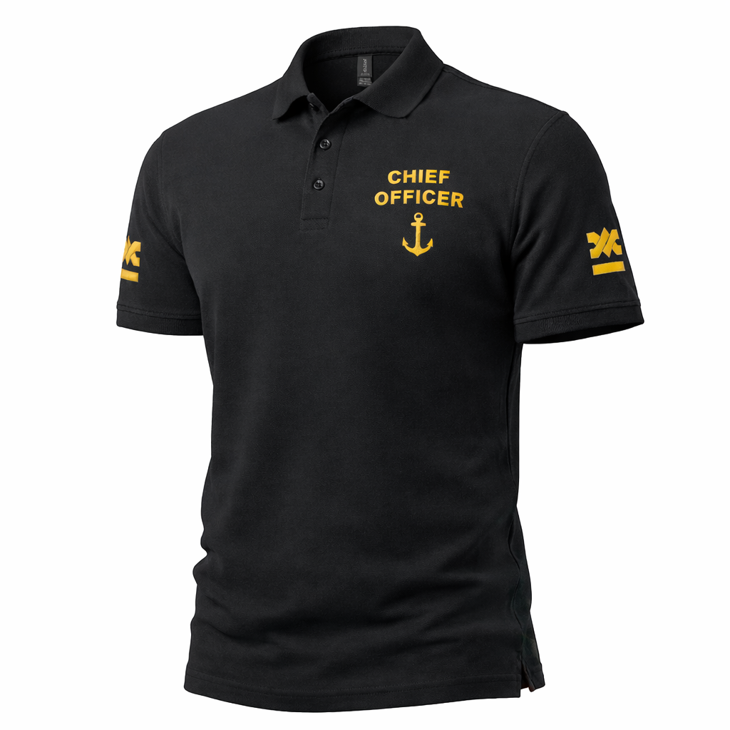 Chief Officer Uniform Polo Shirt – Embroidered Sleeves
