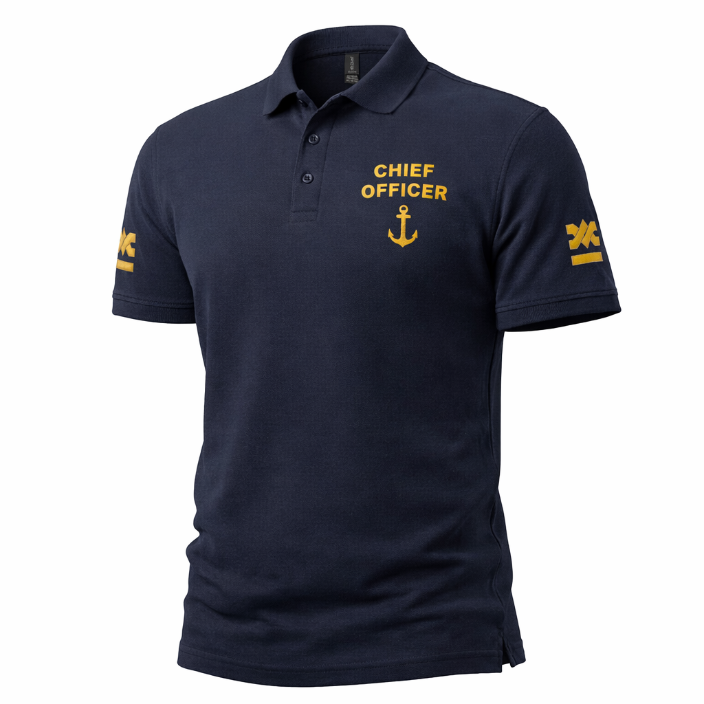 Chief Officer Uniform Polo Shirt – Embroidered Sleeves