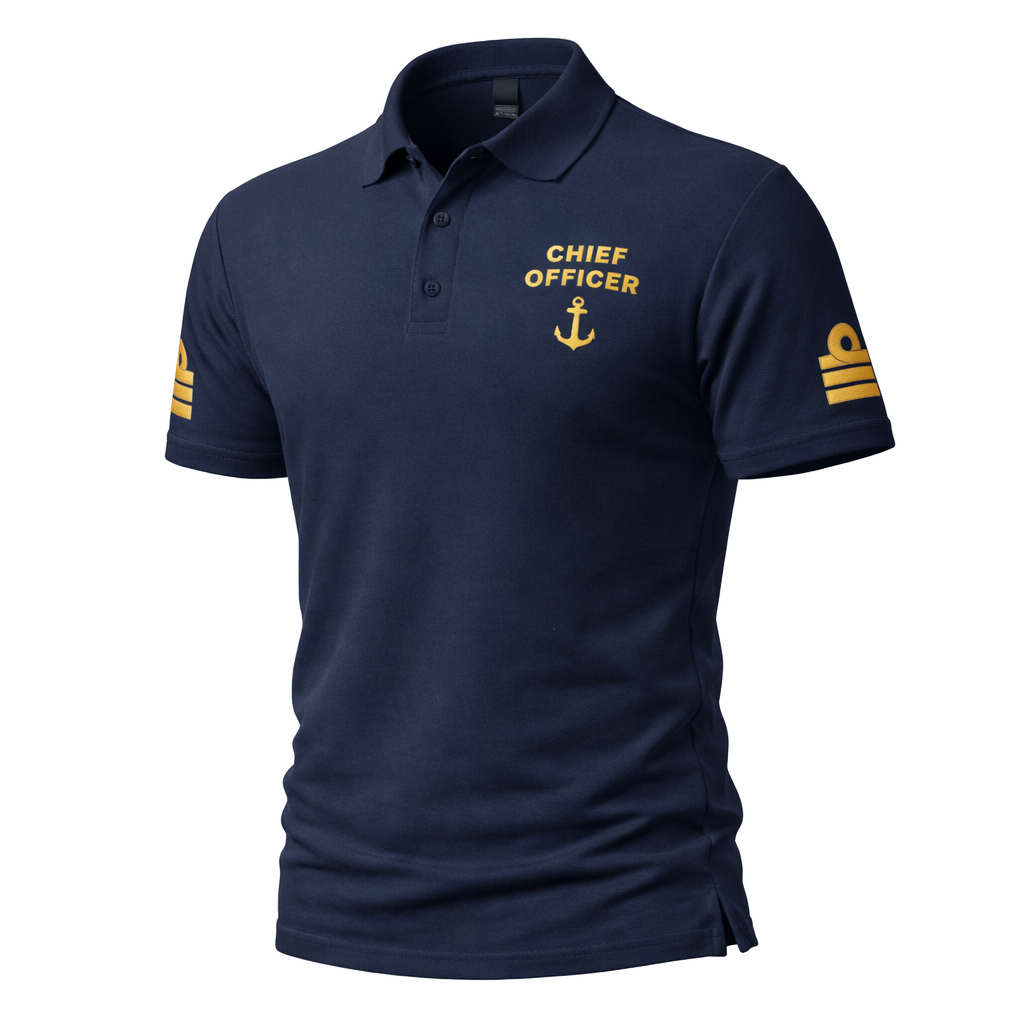 Chief Officer Uniform Polo Shirt – Embroidered Sleeves