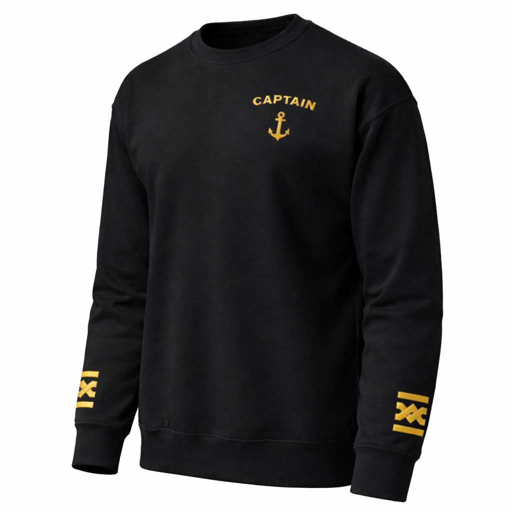 Captain Uniform Crewneck – Epaulettes & Rank Embroidery