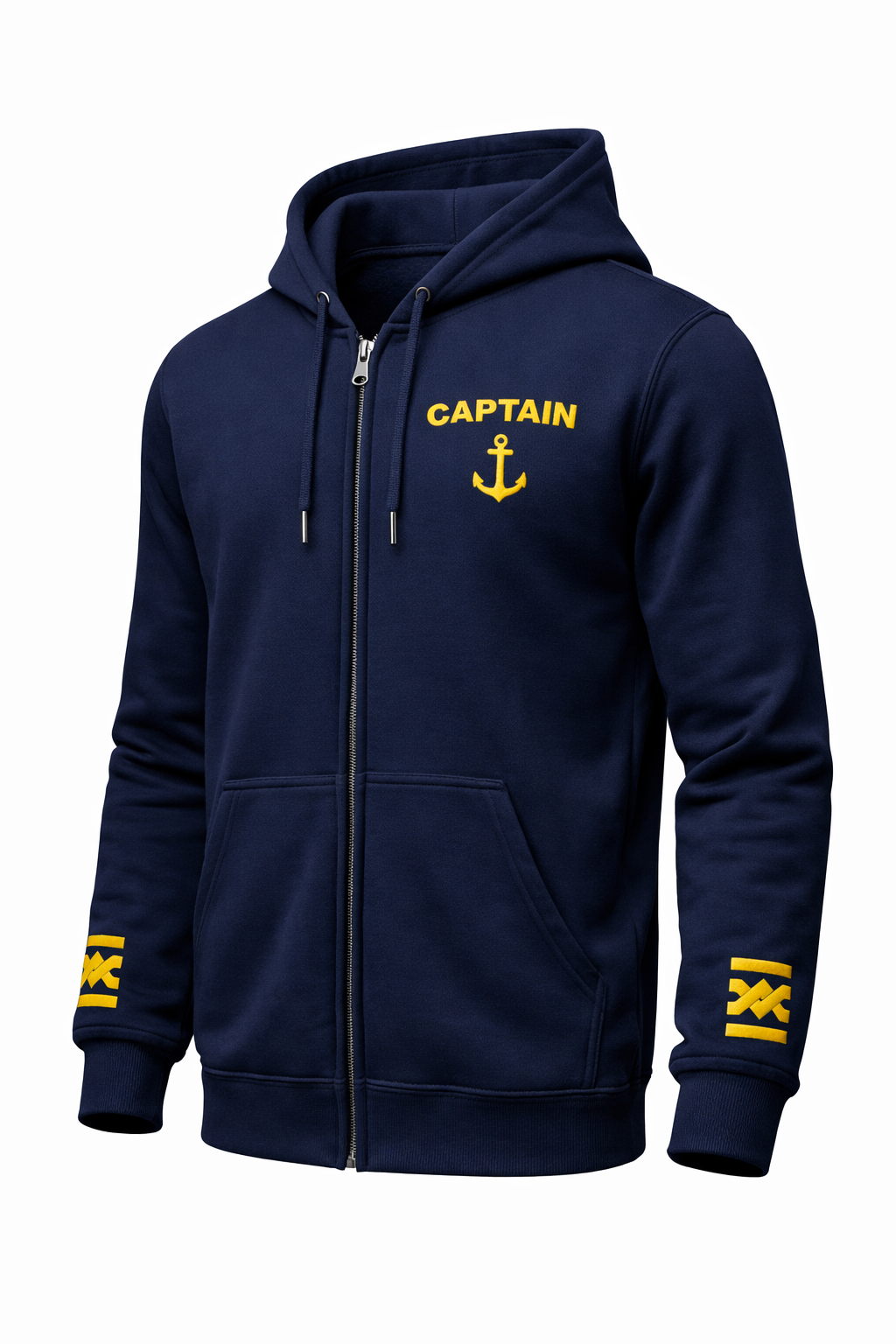 Captain Uniform Zip Hoodie – Epaulettes & Rank Embroidery