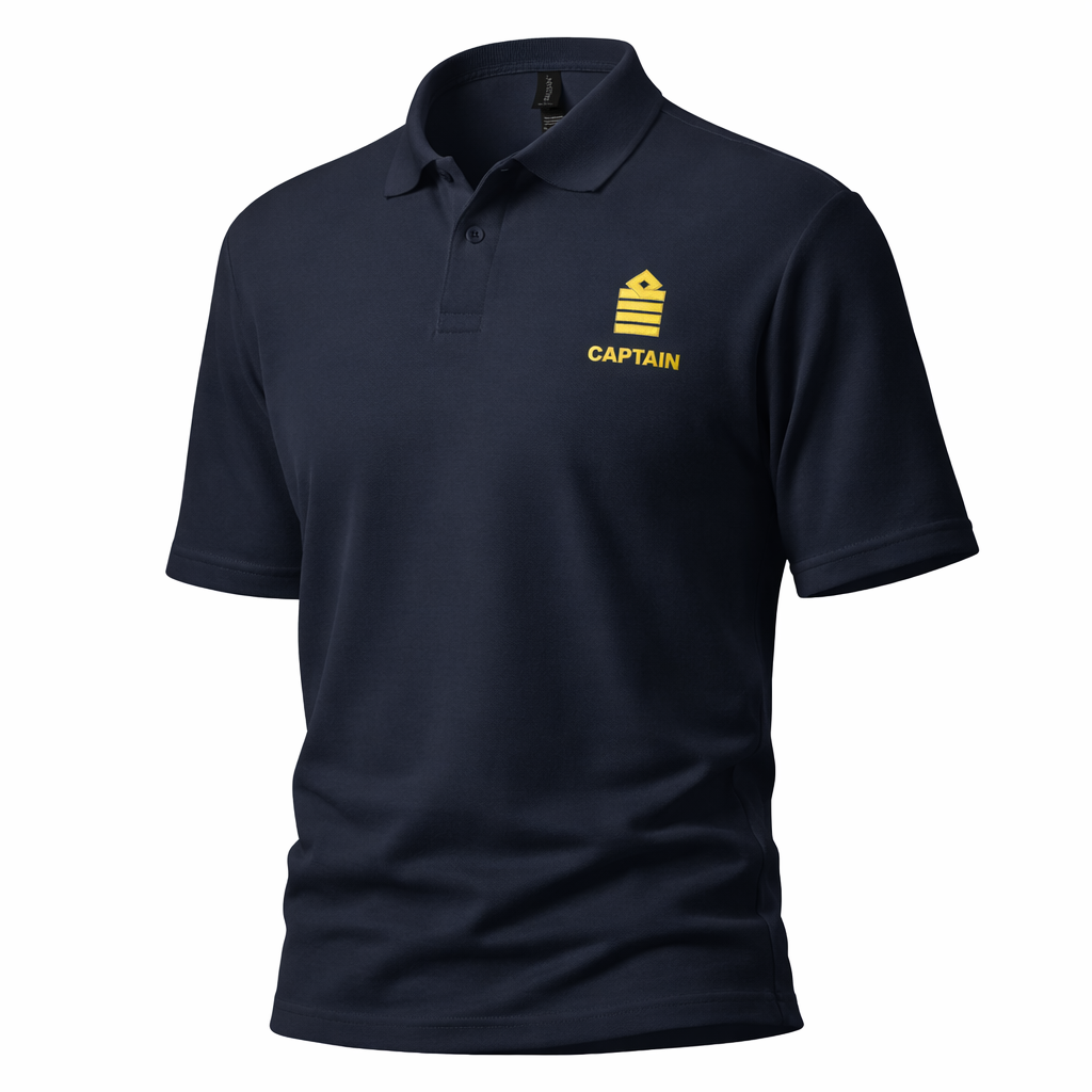Captain Uniform Polo Shirt – Chest Embroidery Only