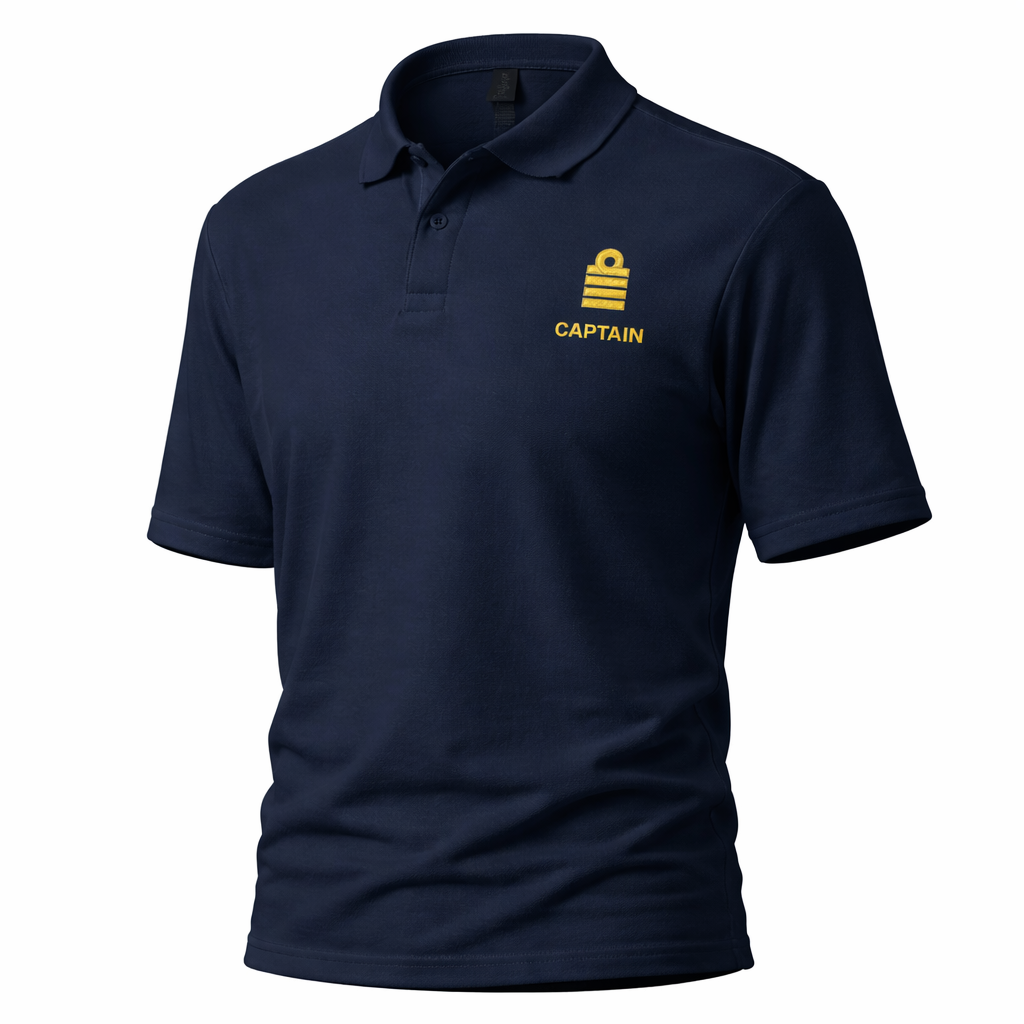 Captain Uniform Polo Shirt – Chest Embroidery Only