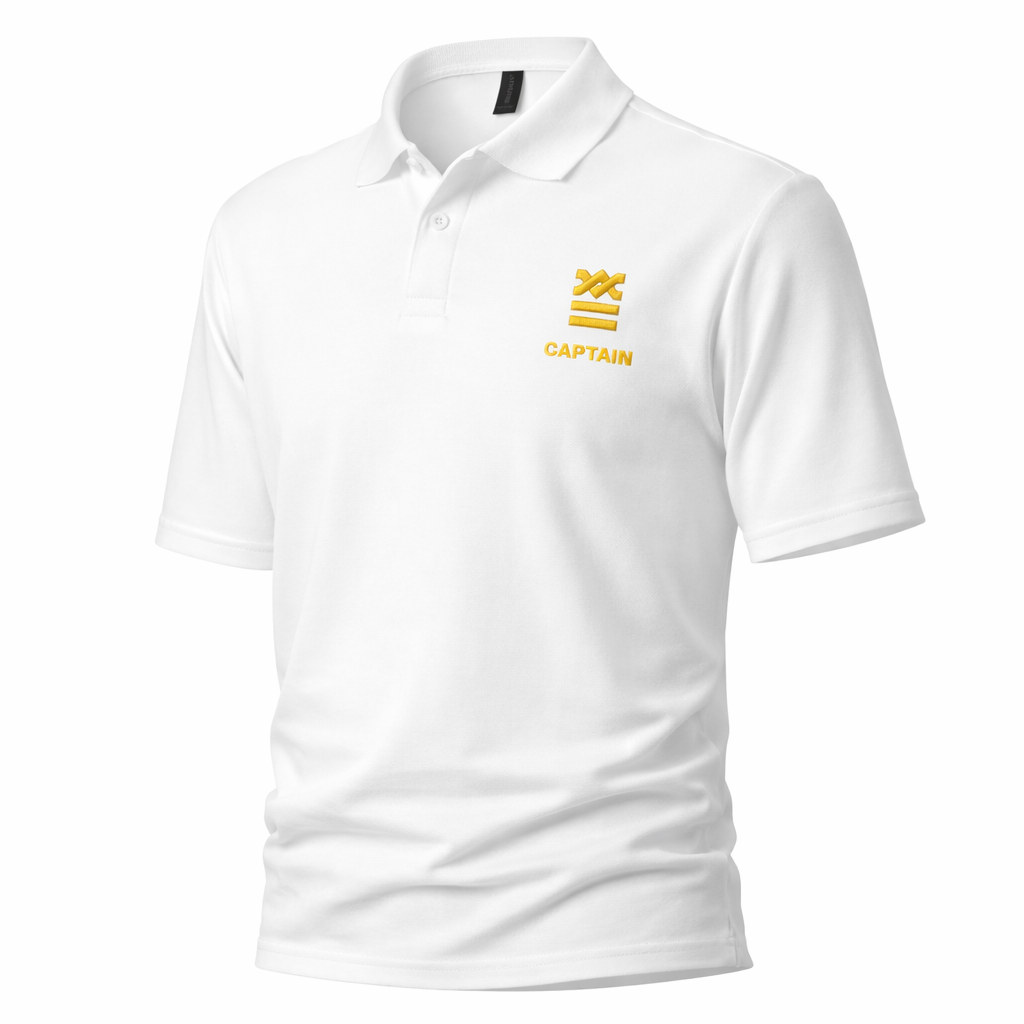 Captain Uniform Polo Shirt – Chest Embroidery Only