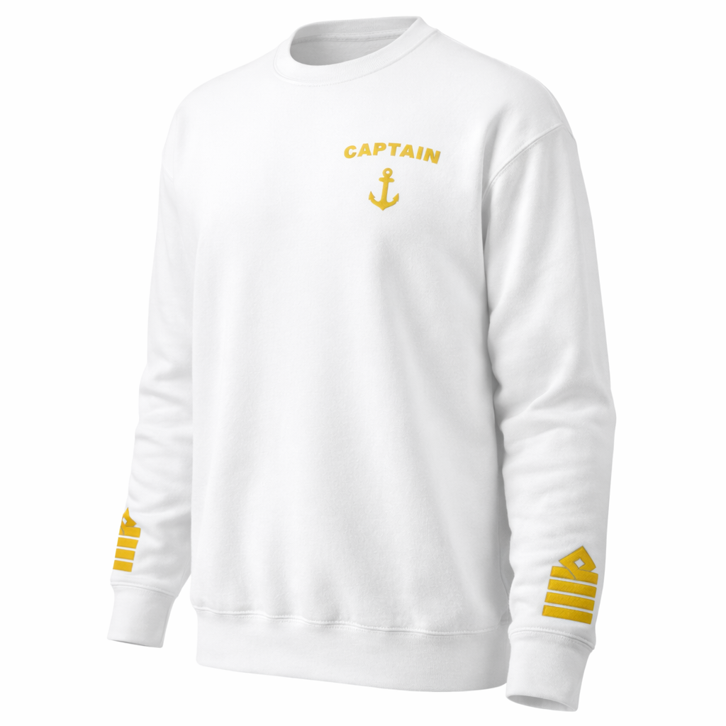 Captain Uniform Crewneck – Epaulettes & Rank Embroidery