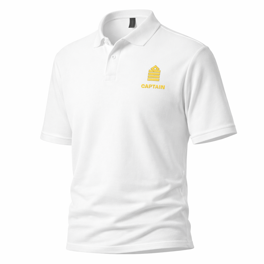 Captain Uniform Polo Shirt – Chest Embroidery Only