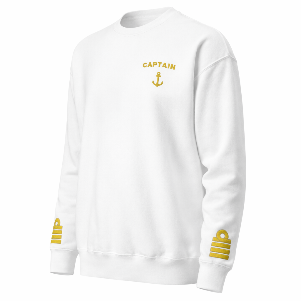 Captain Uniform Crewneck – Epaulettes & Rank Embroidery