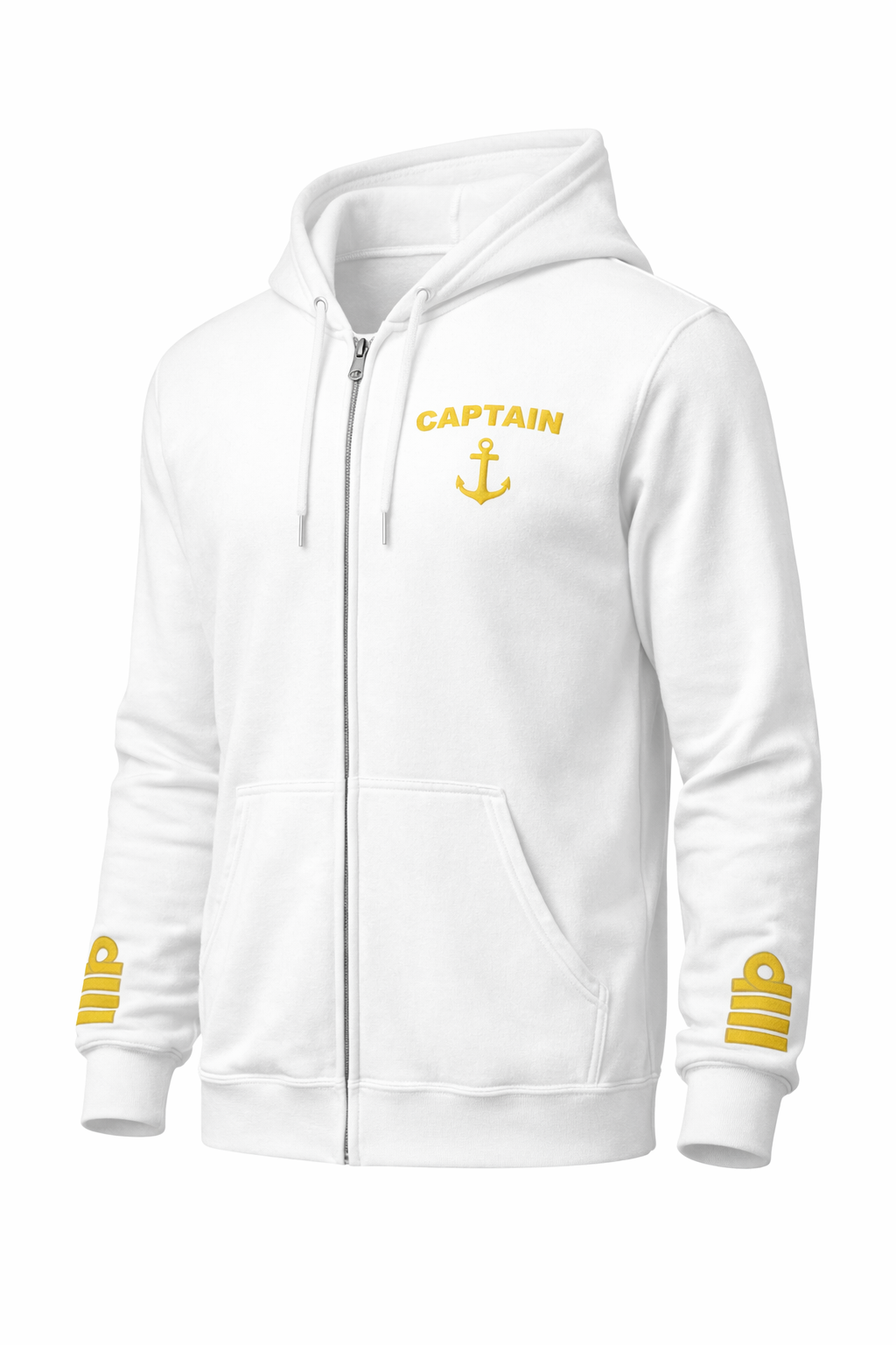 Captain Uniform Zip Hoodie – Epaulettes & Rank Embroidery