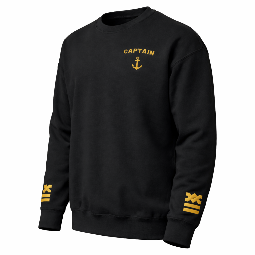 Captain Uniform Crewneck – Epaulettes & Rank Embroidery