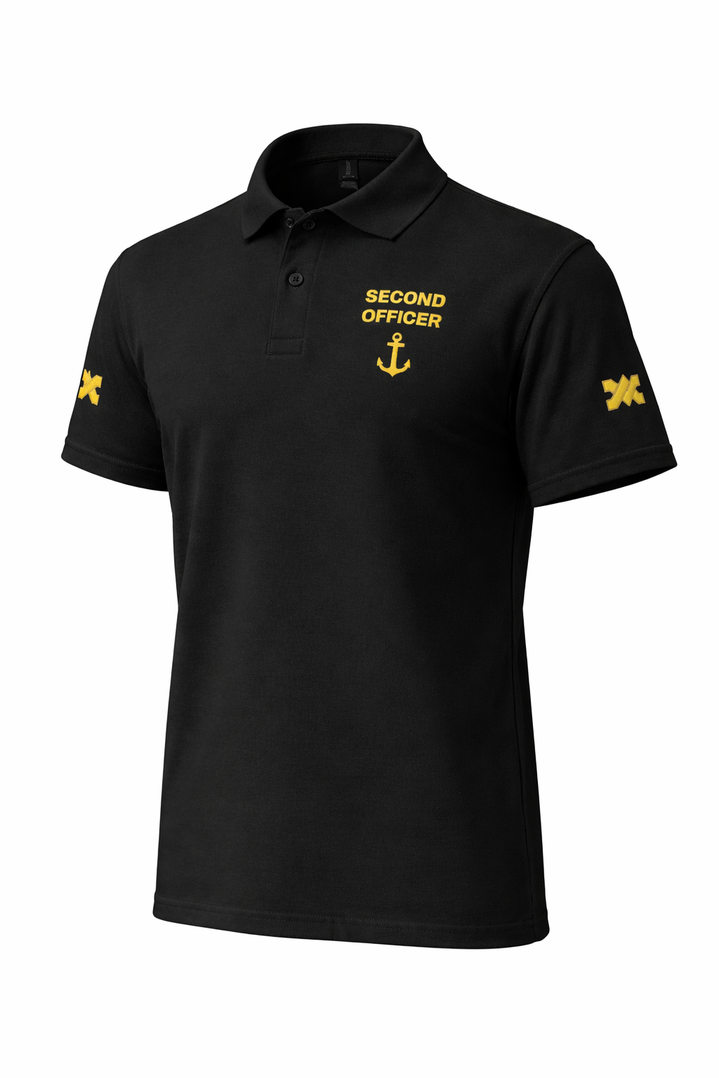 Second Officer Uniform Polo Shirt chest and sleeves embroidery