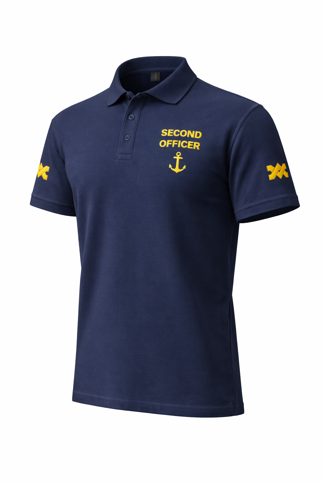 Second Officer Uniform Polo Shirt chest and sleeves embroidery