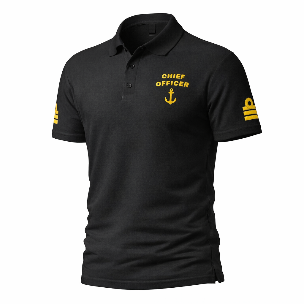 Chief Officer Uniform Polo Shirt – Embroidered Sleeves