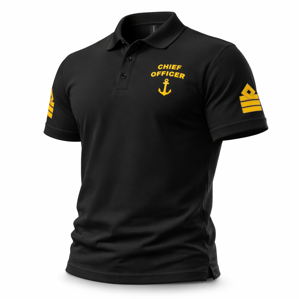 Chief Officer Uniform Polo Shirt – Embroidered Sleeves