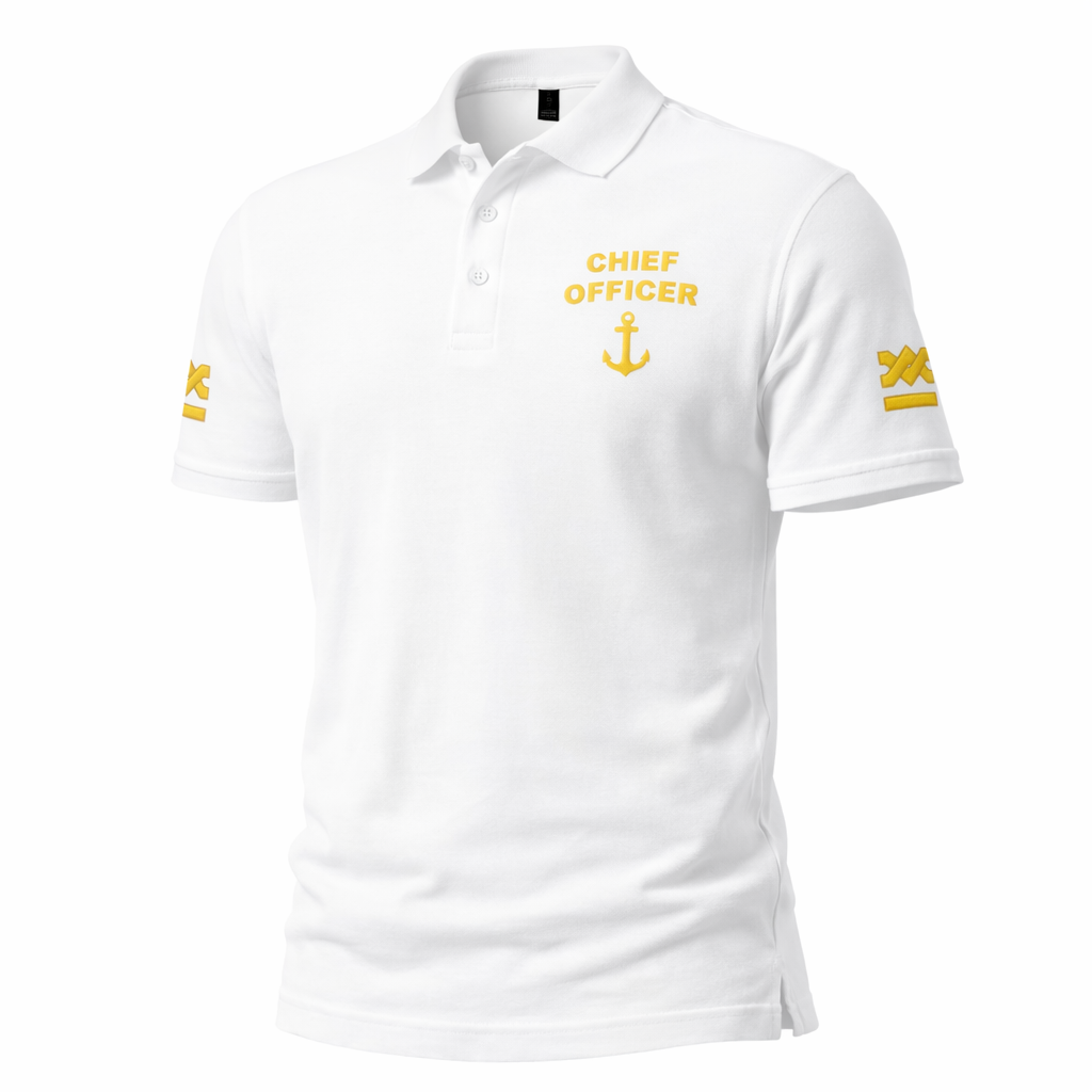 Chief Officer Uniform Polo Shirt – Embroidered Sleeves