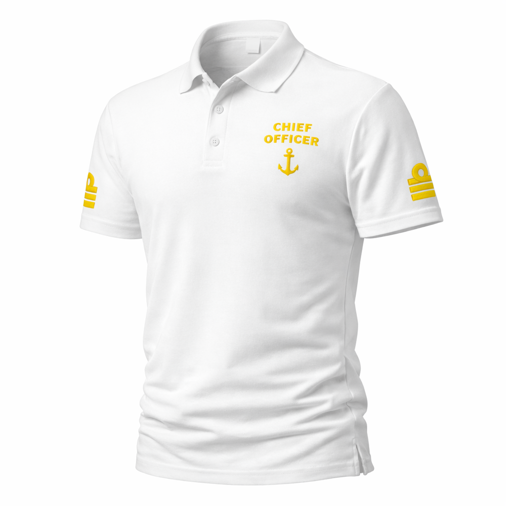 Chief Officer Uniform Polo Shirt – Embroidered Sleeves
