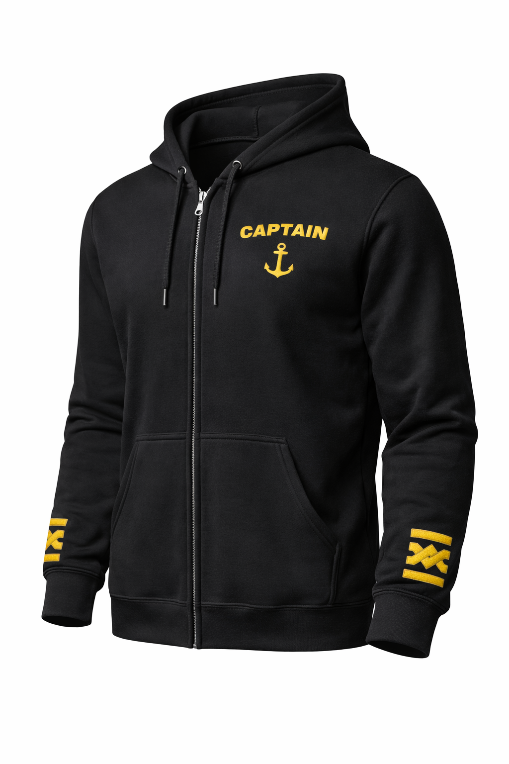Captain Uniform Zip Hoodie – Epaulettes & Rank Embroidery