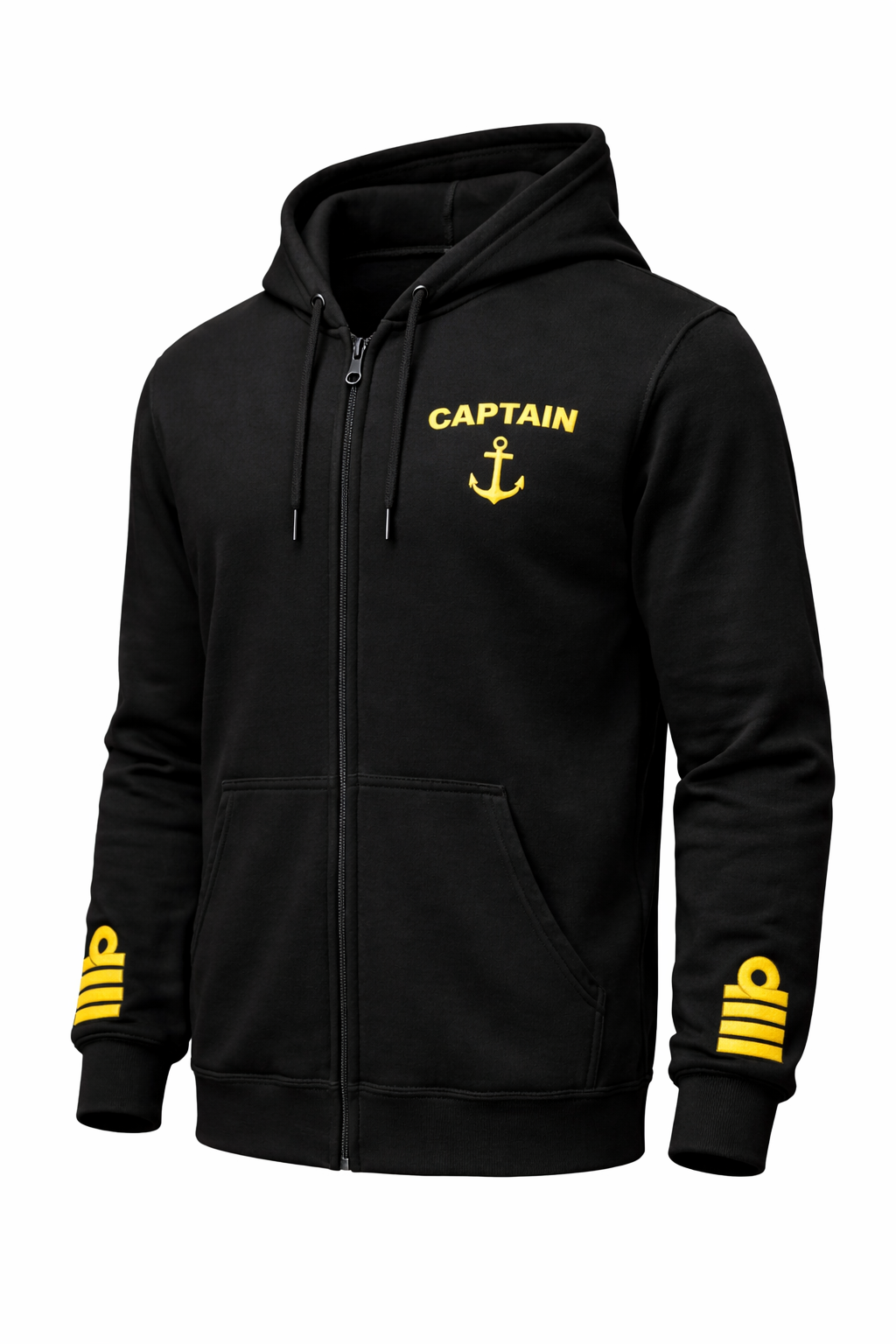Captain Uniform Zip Hoodie – Epaulettes & Rank Embroidery