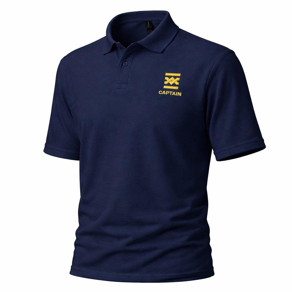 Captain Uniform Polo Shirt – Chest Embroidery Only