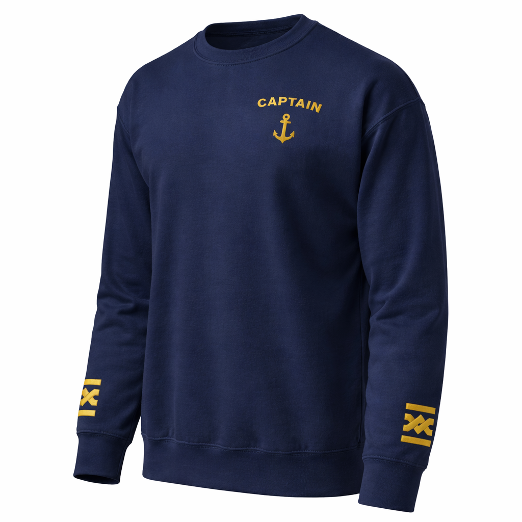 Captain Uniform Crewneck – Epaulettes & Rank Embroidery
