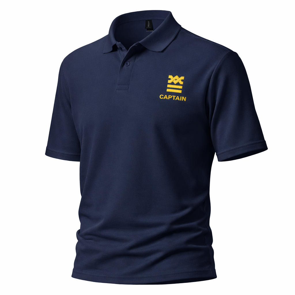 Captain Uniform Polo Shirt – Chest Embroidery Only