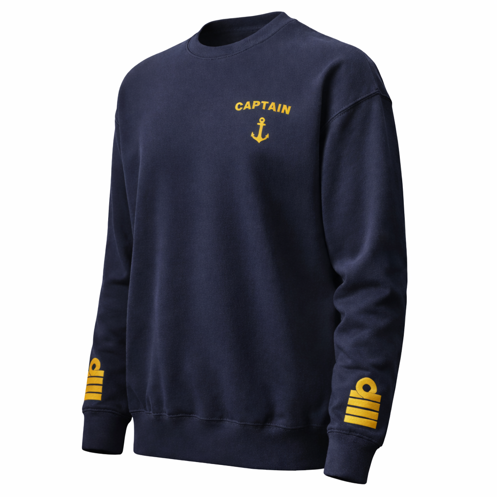 Captain Uniform Crewneck – Epaulettes & Rank Embroidery