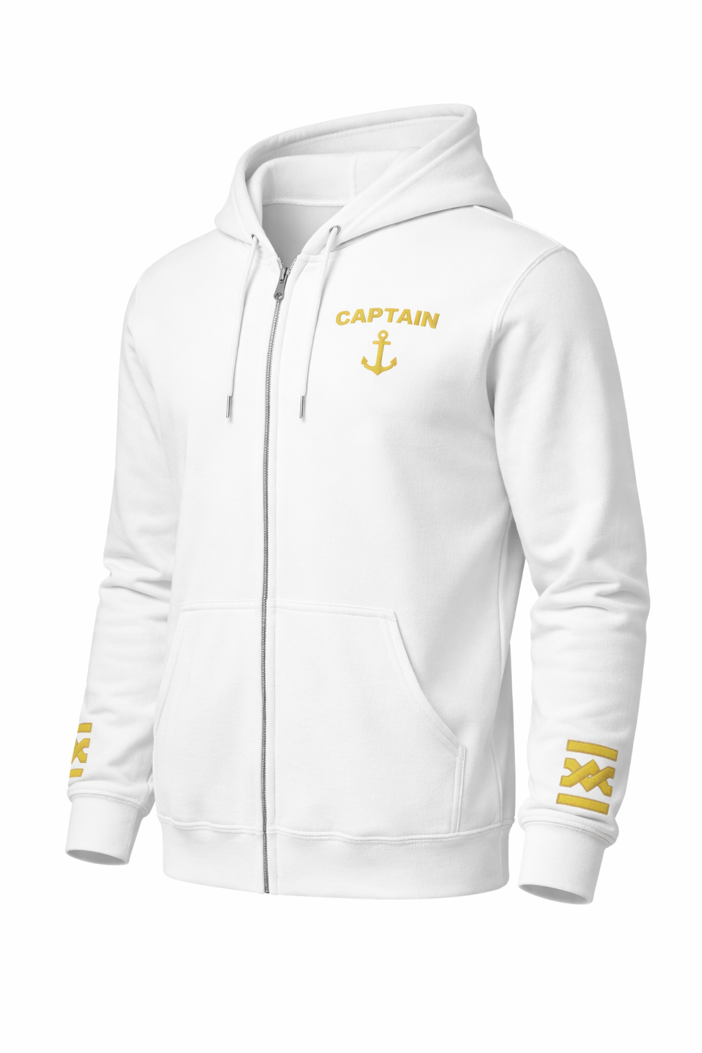 Captain Uniform Zip Hoodie – Epaulettes & Rank Embroidery