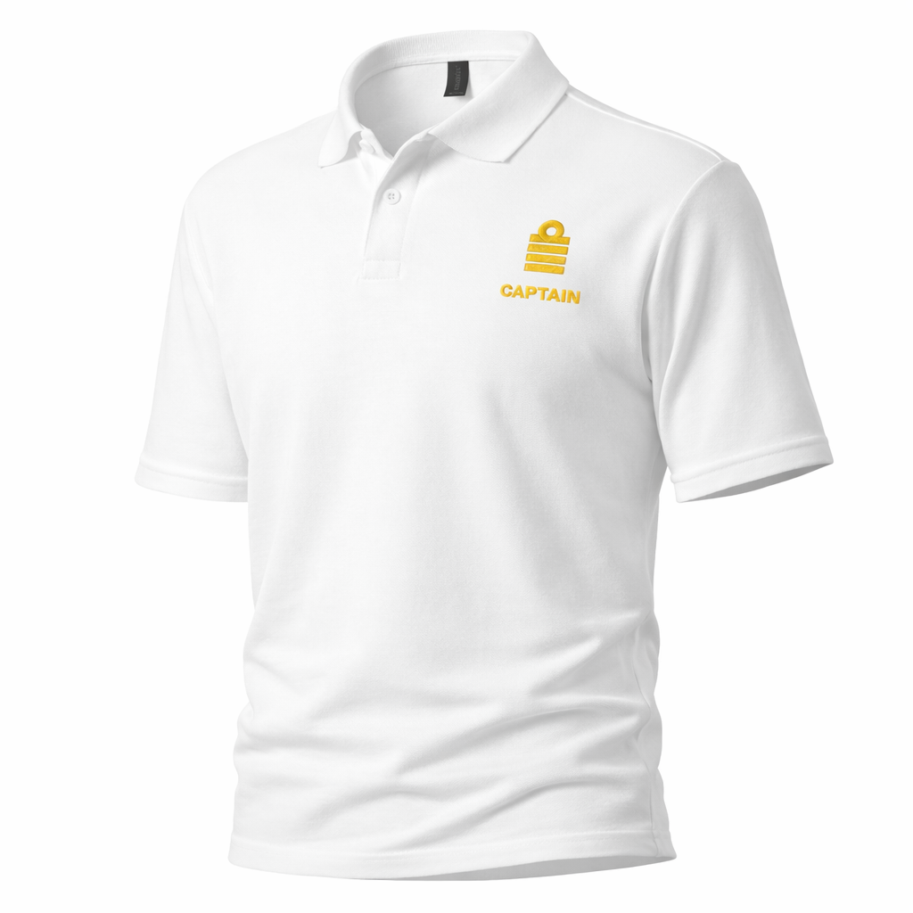 Captain Uniform Polo Shirt – Chest Embroidery Only