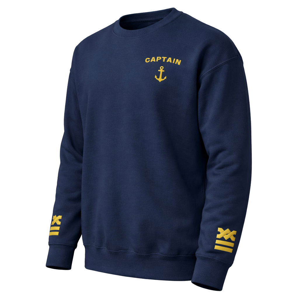 Captain Uniform Crewneck – Epaulettes & Rank Embroidery