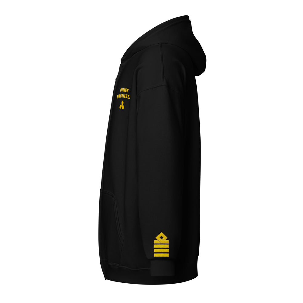 Chief Engineer Merchant Navy Uniform Zip Hoodie with Rank